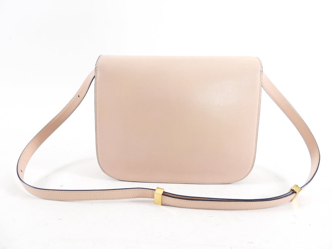 Celine Nude Calfskin Leather Medium Classic Box Bag