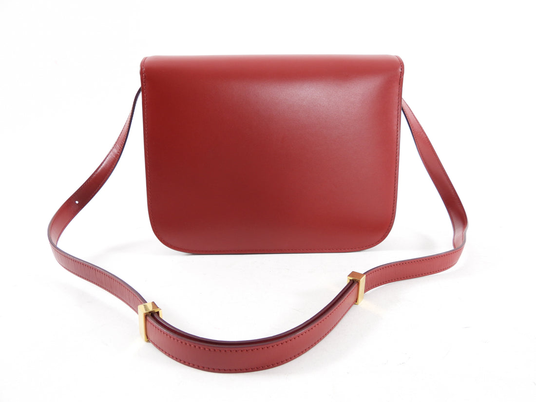 Celine Red Medium Box Shoulder Bag