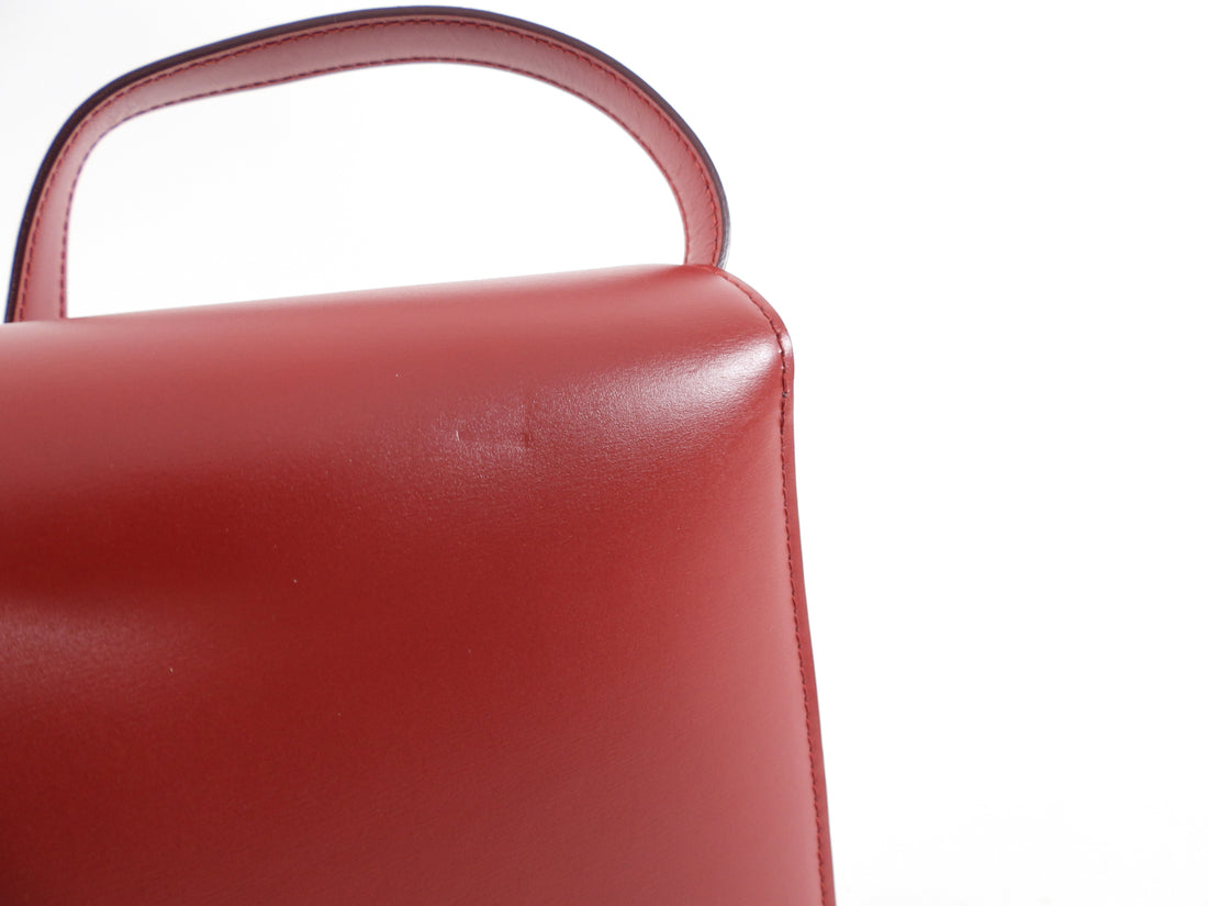 Celine Red Medium Box Shoulder Bag