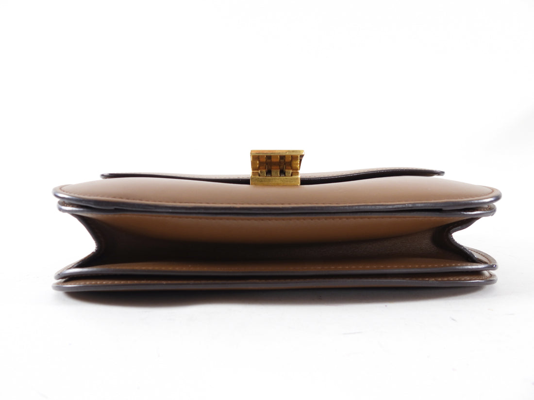 Celine Brown Leather Medium Box Bag