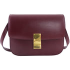 Celine Dark Burgundy Leather Medium Box Bag