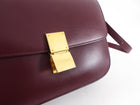 Celine Dark Burgundy Leather Medium Box Bag