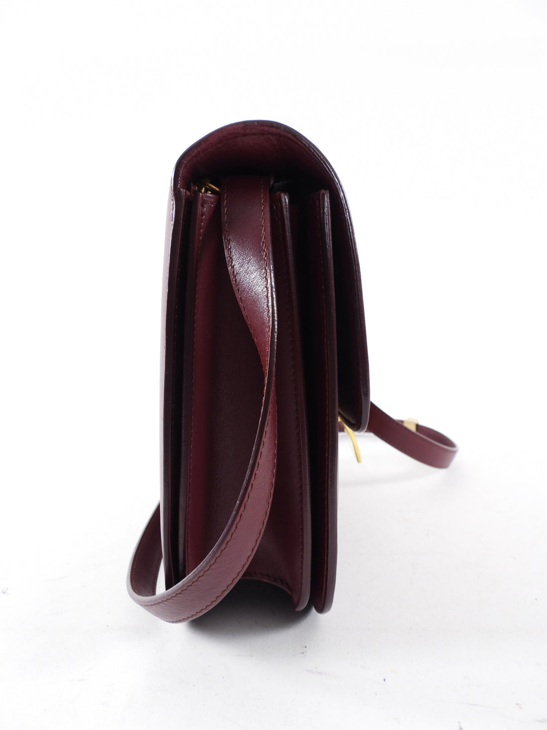 Celine Dark Burgundy Leather Medium Box Bag