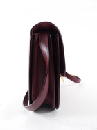 Celine Dark Burgundy Leather Medium Box Bag
