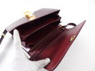 Celine Dark Burgundy Leather Medium Box Bag