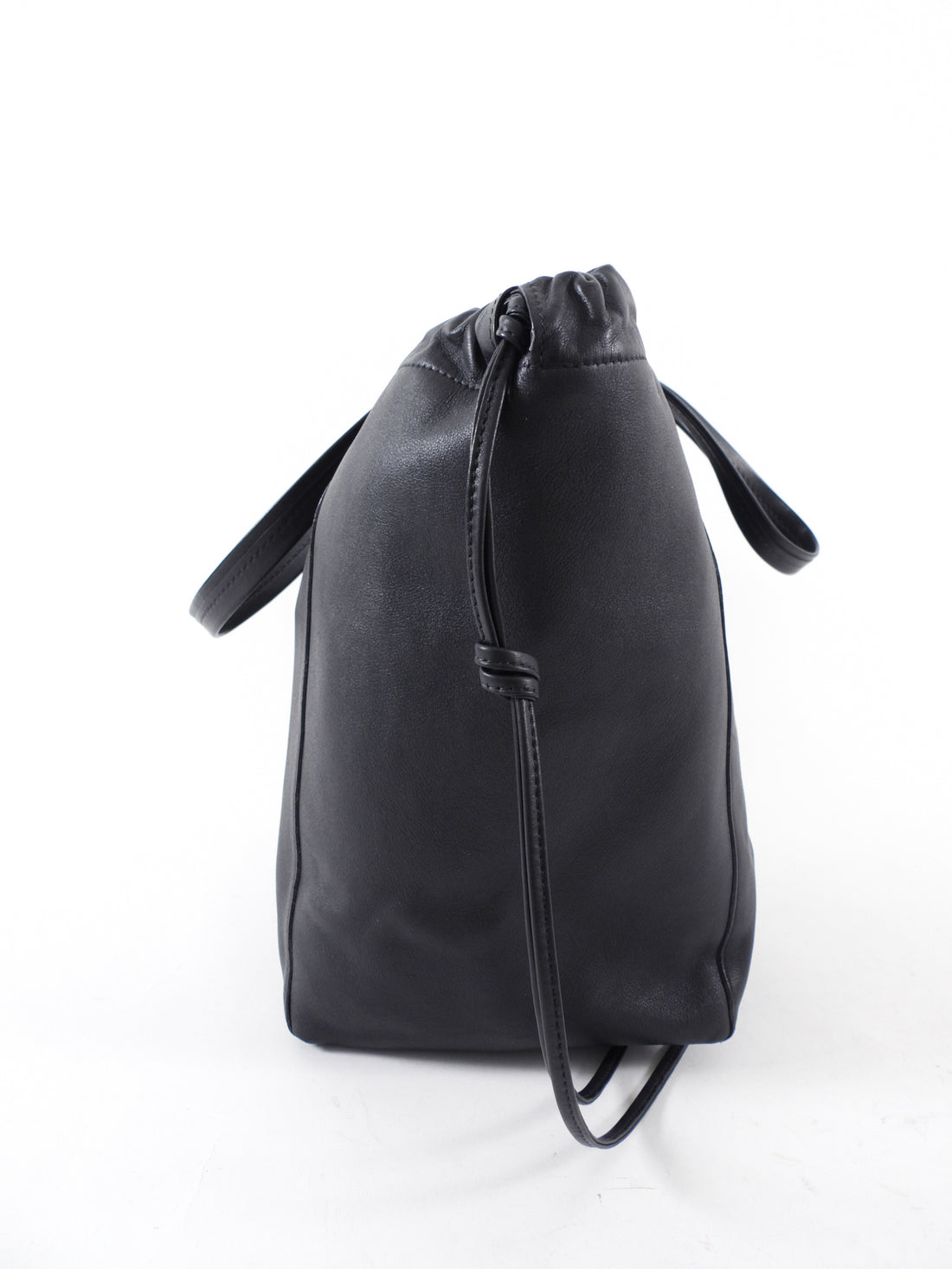 Celine Black Soft Leather Cabas Tote Bag