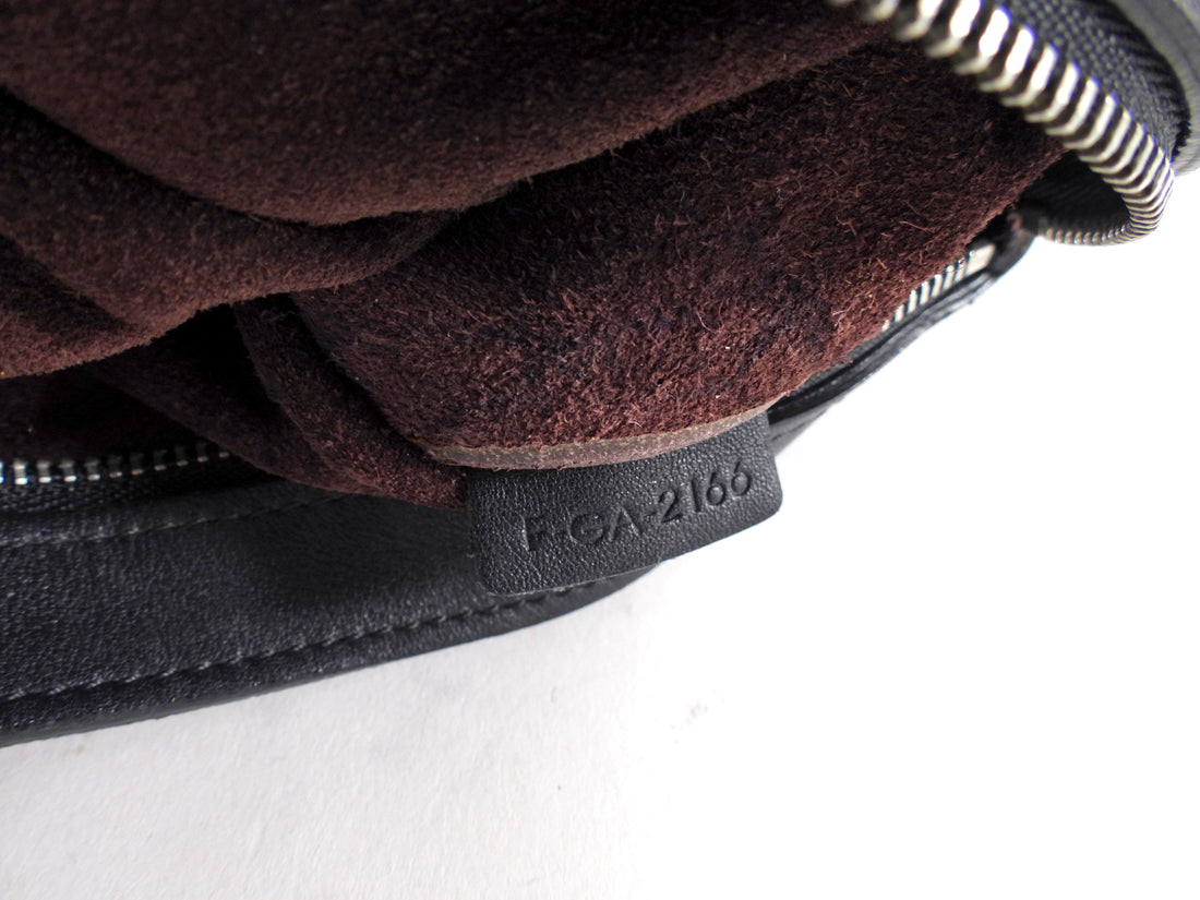 Celine Black Soft Leather Cabas Tote Bag