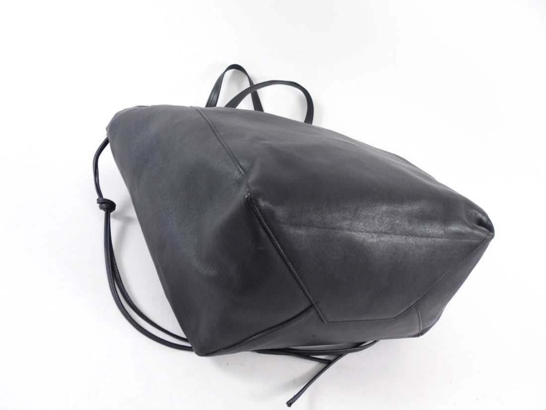 Celine Black Soft Leather Cabas Tote Bag
