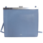 Celine Light Blue Smooth Leather Clasp Frame Bag