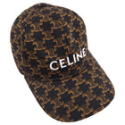 Celine Triomphe Black and Brown Logo Baseball Cap Hat