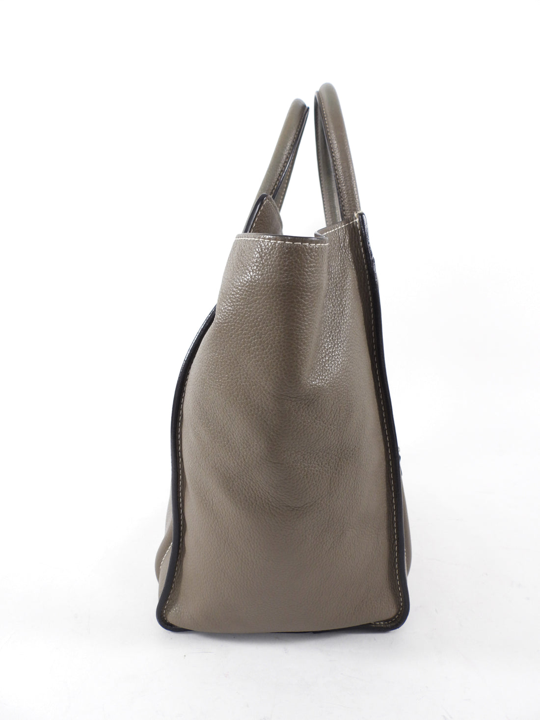 Celine Taupe Leather Micro Luggage Tote Bag