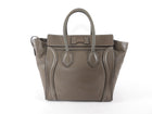 Celine Taupe Leather Micro Luggage Tote Bag