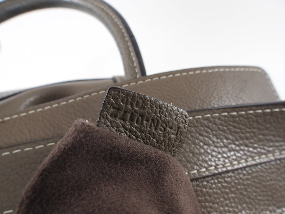 Celine Taupe Leather Micro Luggage Tote Bag