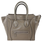 Celine Taupe Leather Micro Luggage Tote Bag