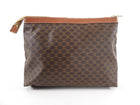 Celine Vintage 1980's Macadam Coated Canvas Toiletry Pouch Bag