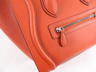 Celine Orange Micro Luggage Tote Bag
