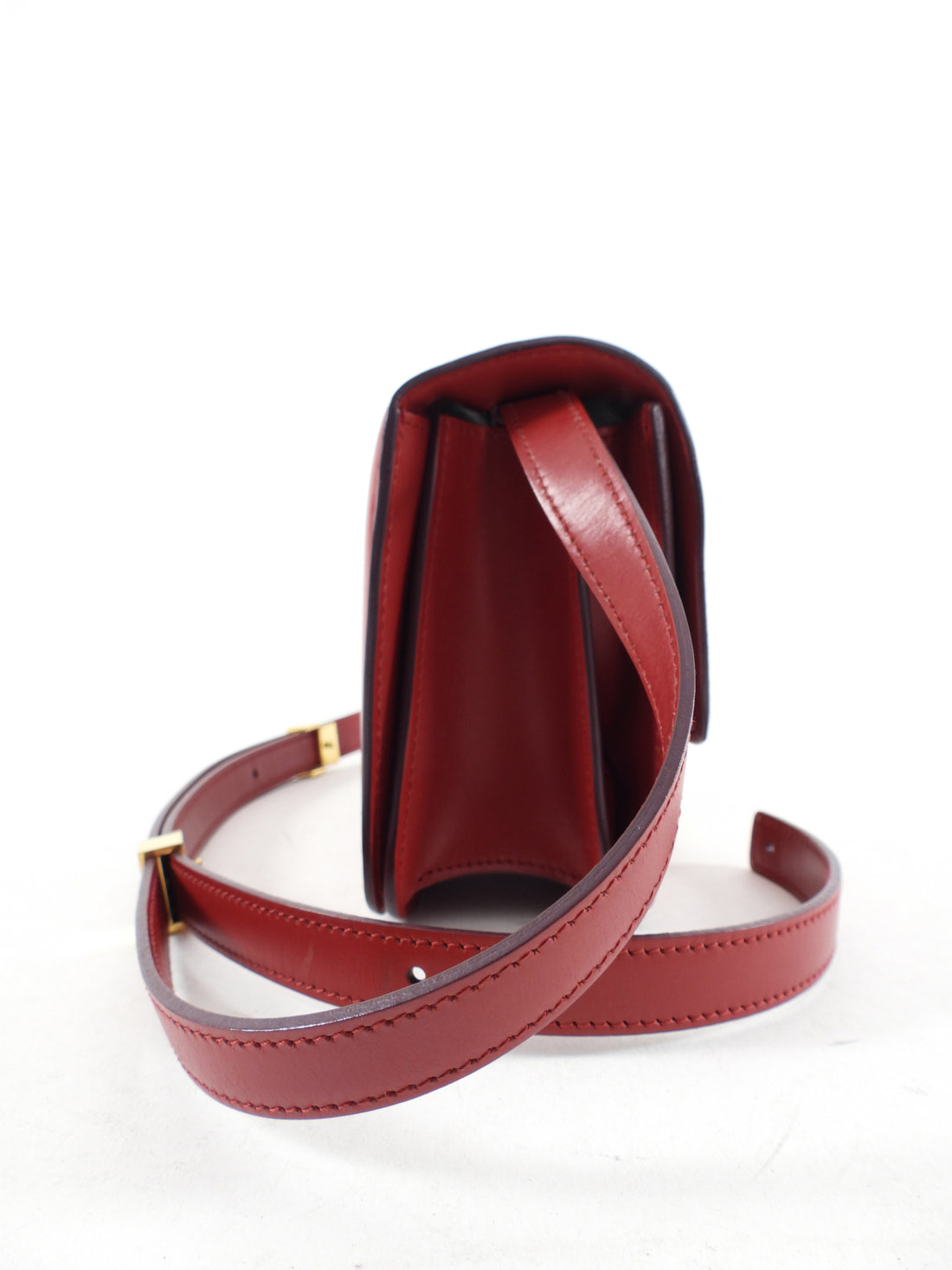 Celine Red Smooth Leather Small Box Bag