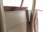 Celine Taupe and Pink Two Tone Mini Luggage Tote Bag