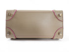 Celine Taupe and Pink Two Tone Mini Luggage Tote Bag