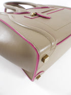 Celine Taupe and Pink Two Tone Mini Luggage Tote Bag