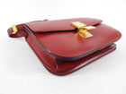 Celine Red Smooth Leather Medium Classic Box Bag