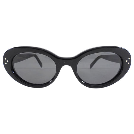 Celine Black Oval Acetate Sunglasses S193