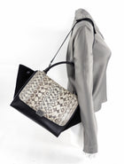 Celine Black Leather, Suede, Exotic Trapeze Bag