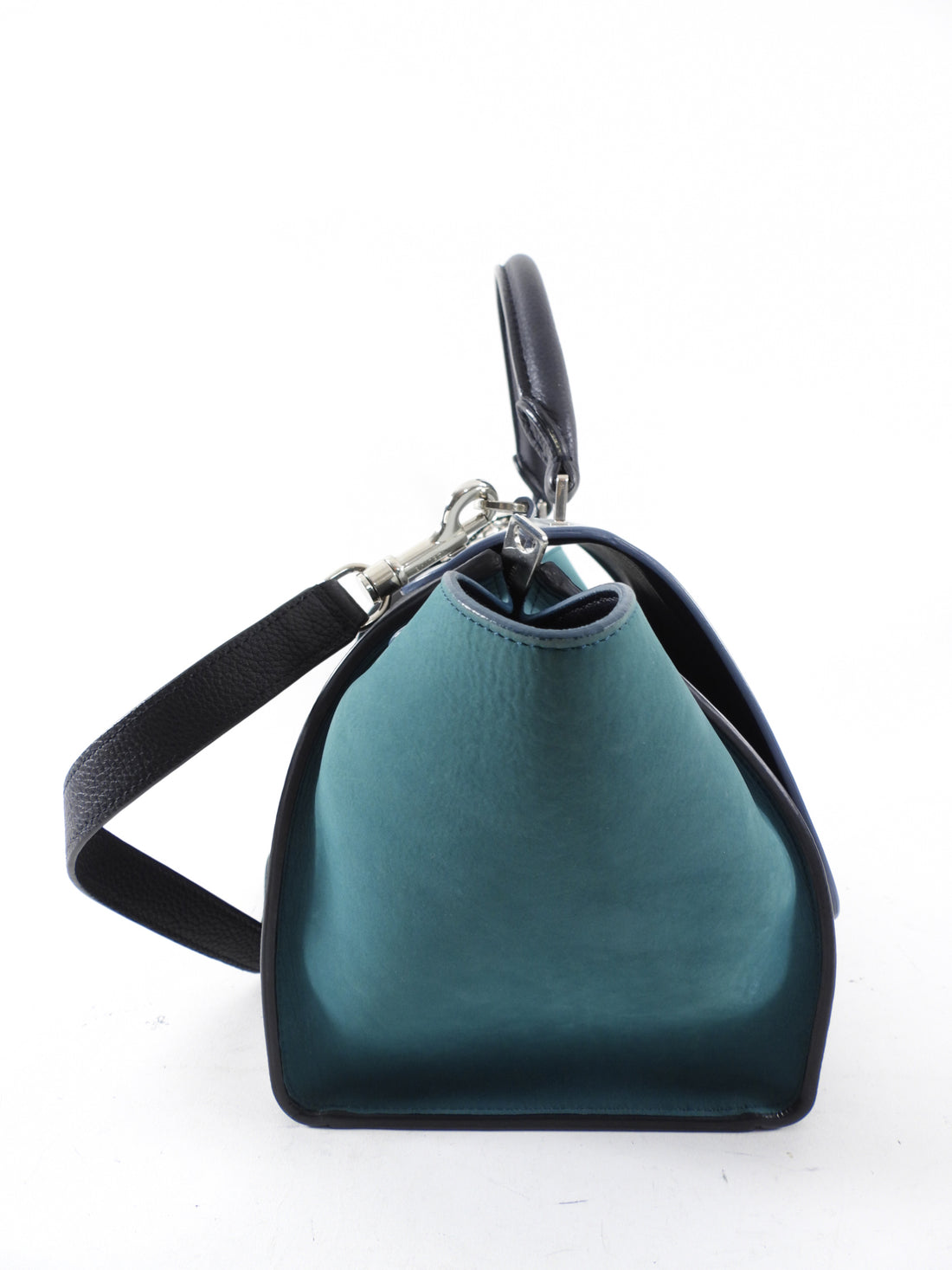 Celine Small Tricolour Blue Trapeze Bag SHW