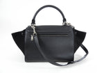 Celine Small Black Leather and Suede Trapeze Bag