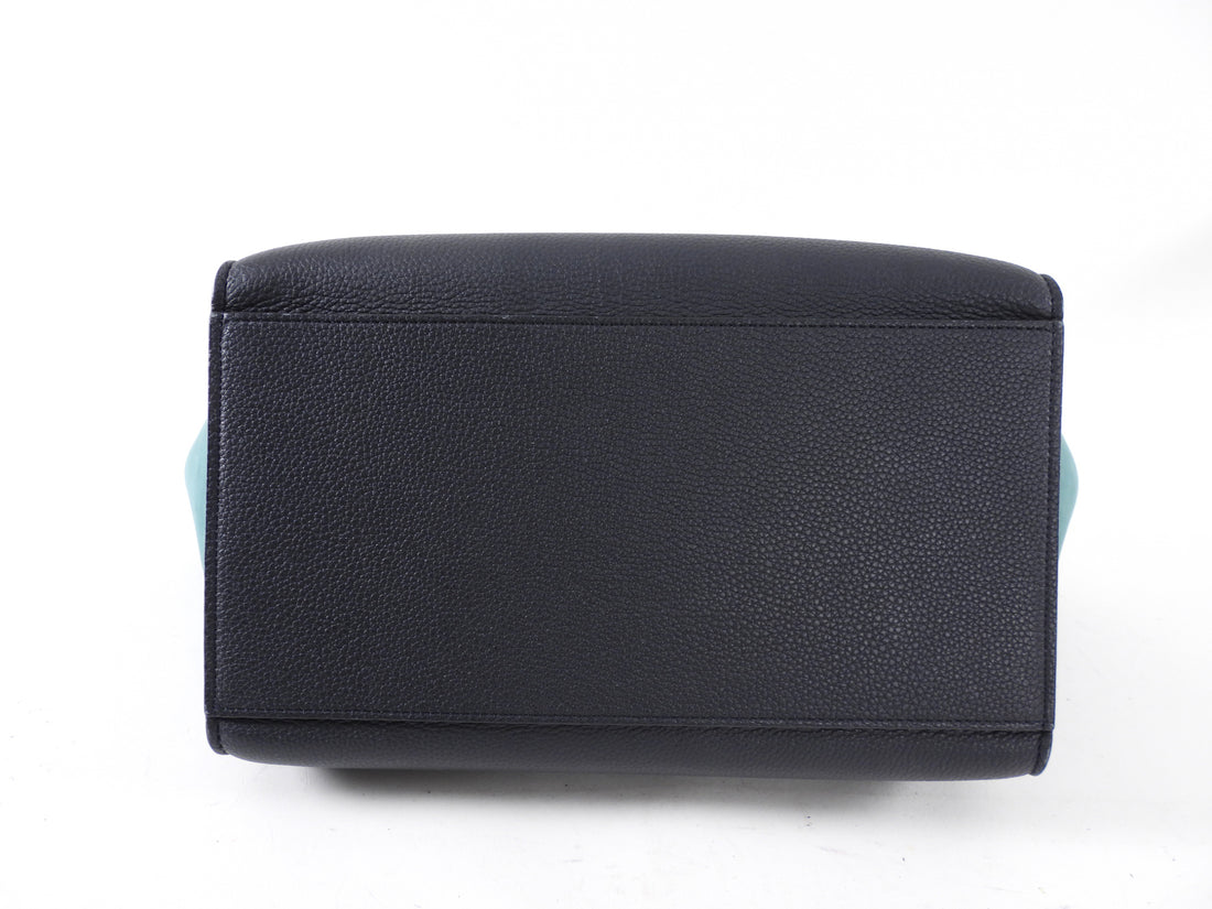 Celine Small Tricolour Blue Trapeze Bag SHW