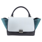 Celine Small Tricolour Blue Trapeze Bag SHW