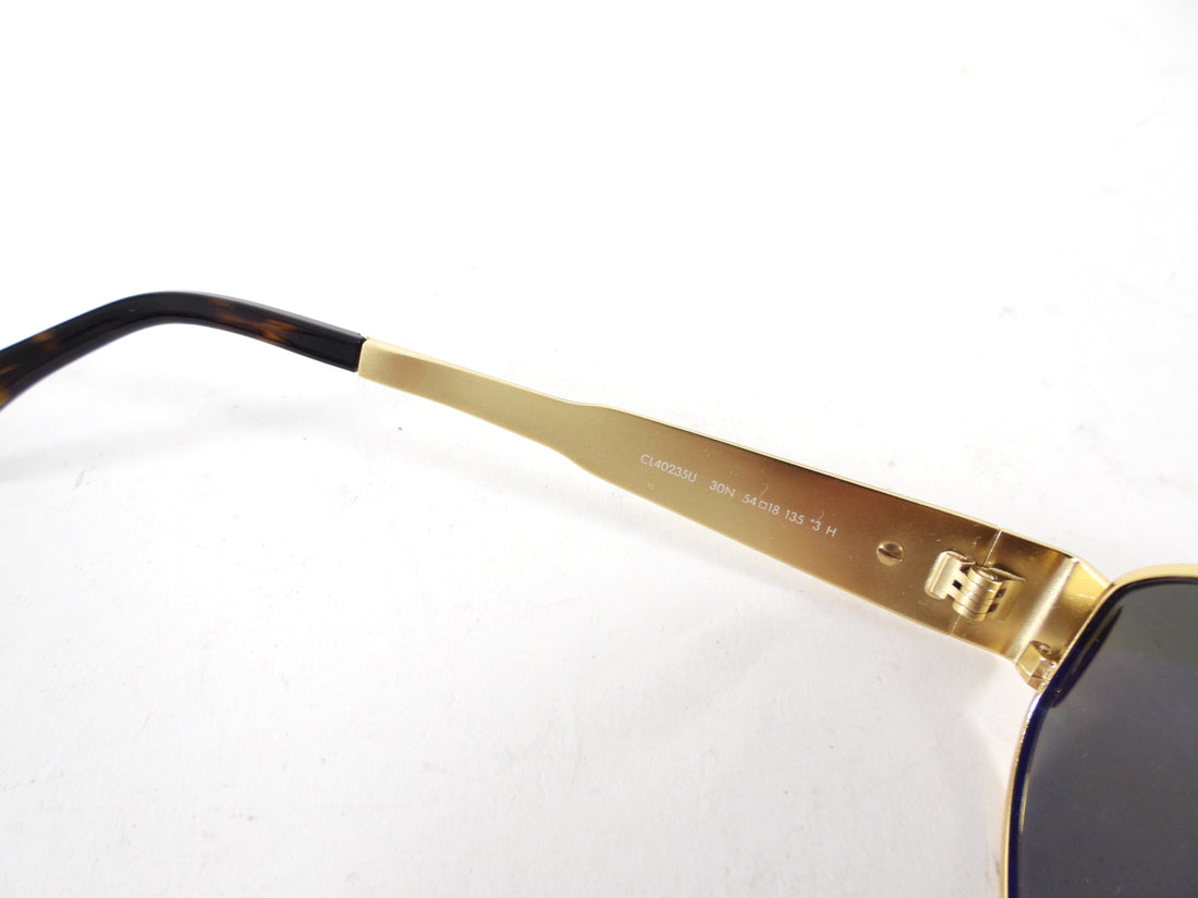 Celine Goldtone Oval Triomphe Sunglasses