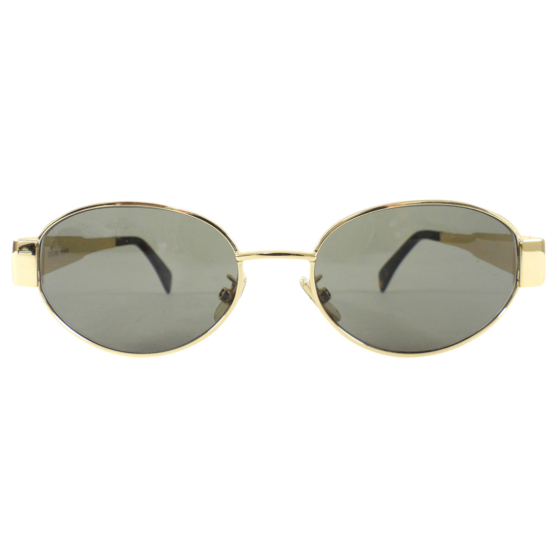 Celine Goldtone Oval Triomphe Sunglasses