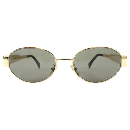 Celine Goldtone Oval Triomphe Sunglasses