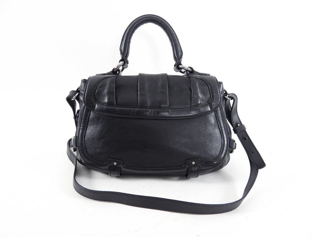 Celine 2007 AW Vintage Black Leather Two-Way Shoulder Bag