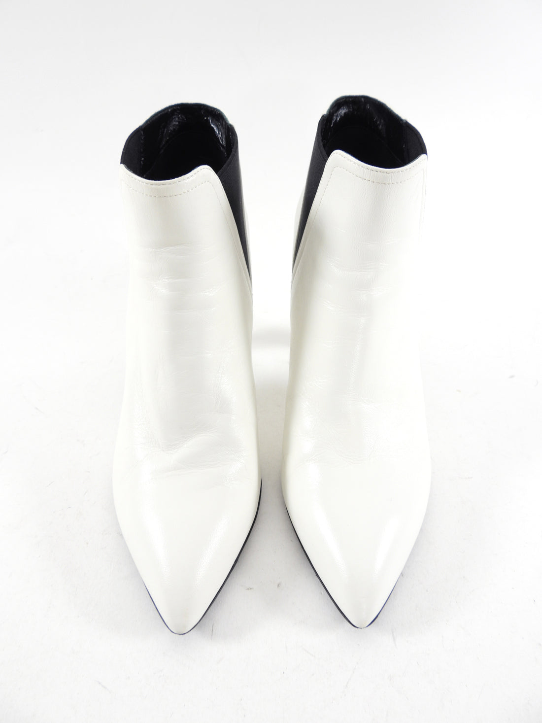 Celine White Leather Pointed Chelsea Ankle Boots 37 – I MISS YOU