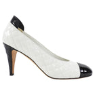 Chanel Black and White Quilted Leather Cap Toe Pumps - 41 (40)