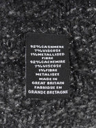 Chanel Grey Black Cashmere Blend Fingerless CC Ombre Gloves