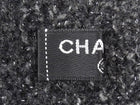 Chanel Grey Black Cashmere Blend Fingerless CC Ombre Gloves