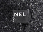 Chanel Grey Black Cashmere Blend Fingerless CC Ombre Gloves