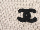 Chanel Oatmeal Beige Cashmere CC Logo Stole Scarf