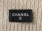 Chanel Oatmeal Beige Cashmere CC Logo Stole Scarf