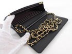 Chanel Black Caviar Leather Classic Wallet on Chain WOC GHW