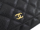 Chanel Black Caviar Leather Classic Wallet on Chain WOC GHW