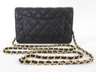 Chanel Black Caviar Leather Classic Wallet on Chain WOC GHW