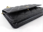 Chanel Black Caviar Leather Classic Wallet on Chain WOC GHW