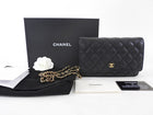Chanel Black Caviar Leather Classic Wallet on Chain WOC GHW