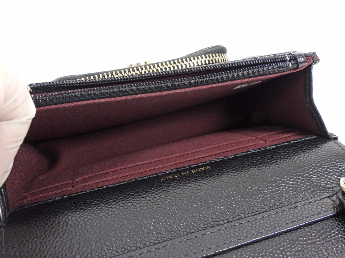 Chanel Black Mini Business Affinity Caviar Clutch on Chain Bag