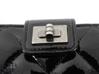 Chanel Black Patent Leather Quilted Reissue Compact Wallet