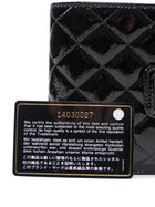 Chanel Black Patent Leather Quilted Reissue Compact Wallet